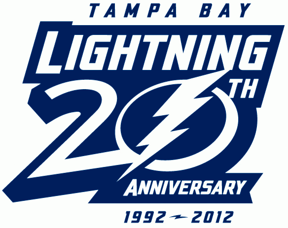 Tampa Bay Lightning 2012 13 Anniversary Logo iron on paper